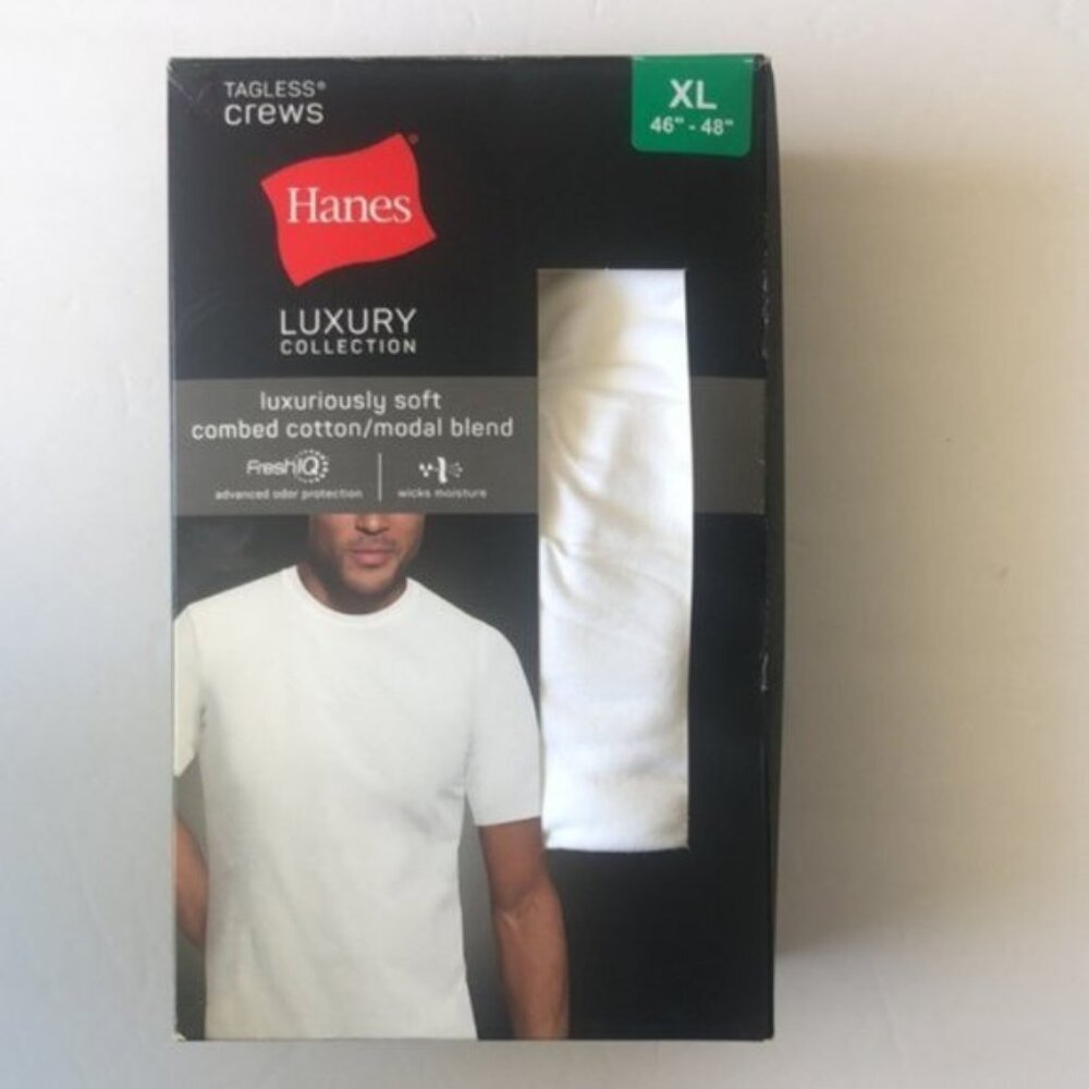 3 pc Hanes Luxury T-Shirts White Xl new